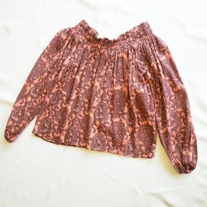 Hollister Printed Blouse Size M